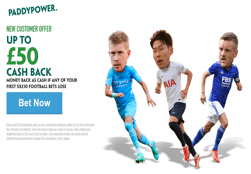 Football Cashback Offer Up To £50 Cash Back On Losing Bets